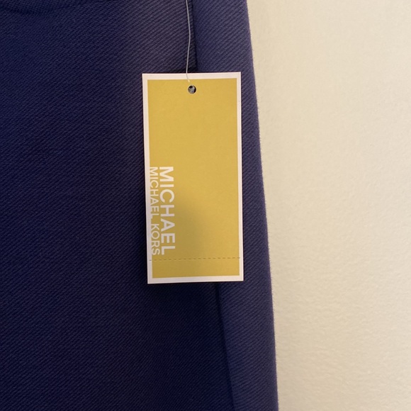 NWT MICHAEL Michael Kors Womens Basics True Navy Blue Pants Small - Picture 2 of 7